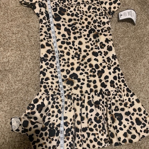NWT Betsey Johnson Scuba Ruffle Hem Animal Dress 0 - Picture 6 of 8